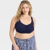 Women's Pointelle Ruched Front Scoop Bralette - Wild Fable™ - 3 of 3