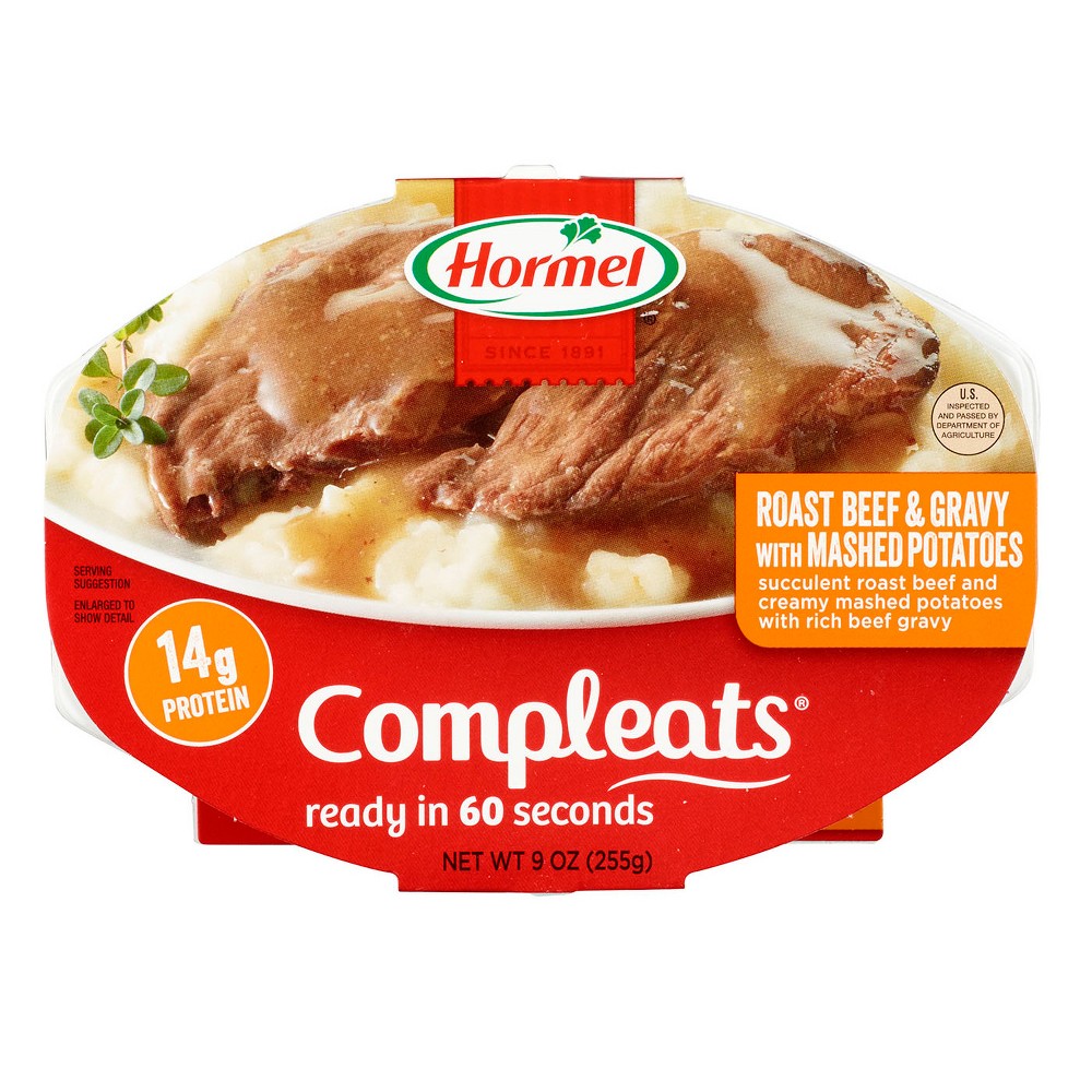 UPC 037600085298 product image for Hormel Compleats Roast Beef Mashed Potatoes Microwaveable Meal 10 oz | upcitemdb.com
