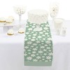 Big Dot of Happiness Sage Green Daisy Flowers - Petite Floral Party Paper Table Runner - 12 x 60 inches - 2 of 4