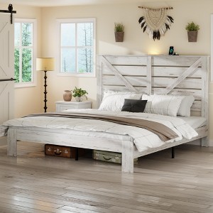 KTMBDW Full /Queen/King Bed Frame with Headboard and Footboard, with Under Bed Storage, All-Metal Support System, No Box Spring Needed, Easy Assembly - 1 of 4