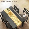 Resenkos 5-Piece Farmhouse Dining Set with Table and 4 Upholstered Chairs, Black - 4 of 4