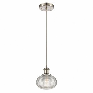 Ithaca - 1 Light Cord Hung Mini Pendant In Industrial Style-7 Inches Tall and 6 Inches Wide - 1 of 1