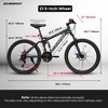 Gulches Adult Mountain Bike 27.5" Wheels, 21-Speed Full Suspension Mens Womens Trail Commuter City Mountain Bike, Bicycles for men,Black - 4 of 4