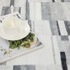 Washable Geometric Rug Non-Slip Modern Abstract Rug Boho Accent Rug, 5'x7' Gray - 4 of 4