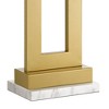 360 Lighting Marshall Modern Table Lamp with White Marble Riser 30" Tall Champagne Gold Oatmeal Shade for Bedroom Living Room Bedside Nightstand House - 4 of 4