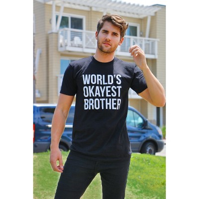Мужские футболки Crazy Dog T-Shirts, Inc. Mens Worlds Okayest Brother Shirt Funny T shirts Big Brother Sister Gift Idea - Crazy Dog Men's T Shirt For Brother Royal XXL — фото 4