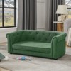 VisioGear Pet Sofa with Arc-Ahaped Backrest and Armrests, Soft Cushion Dog Sofa, Green, 38"*22"*15" - 4 of 4