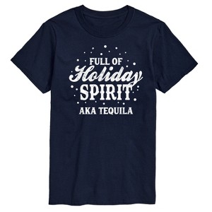 Men's - Instant Message - Full Of Holiday Spirit Funny Christmas Short Sleeve Graphic T-Shirt - 1 of 4