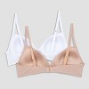 Hanes Girls' 2pk Wire Free Bra - Beige/White 34A