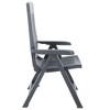 vidaXL Patio Reclining Chairs Set of 2, Anthracite, Lightweight, Adjustable Backrest, Foldable - 4 of 4