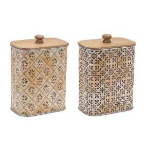 Melrose Geometric Canister (Set of 2) - 1 of 4