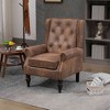 CAVINAS Accent Chair with Sturdy Wood Legs and Wood Frame,Modern Arm Chair for Bedroom,Reading Room - 2 of 4