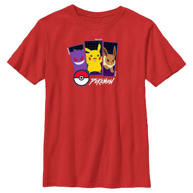 Boy's Pokemon Classic Trio T-Shirt, 1 of 5