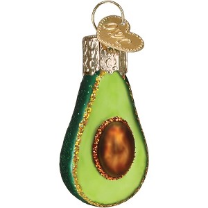 Old World Christmas Blown Glass Mini Ornament for Christmas Tree, Avocado - 1 of 4