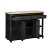 JUJABU 47 in. Kitchen Island with Extendable Dining Table, Internal Storage Rack - 2 of 4
