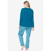Dreams & Co. Plus Size Long Sleeve Knit PJ Set - 3 of 4