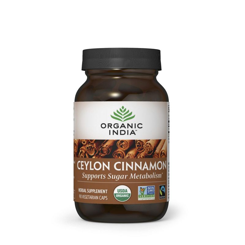 ORGANIC INDIA Ceylon Cinnamon Herbal Supplement, 1 of 9