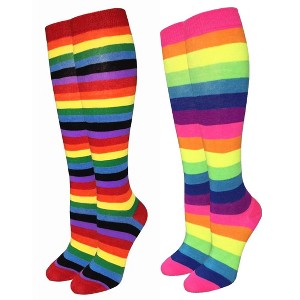 Striped Patterned Knee High Socks from the Sock Panda (Women's Sizes, Adult Medium) - 1 of 3