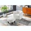 MAYEERTY 360° Swivel Corduroy Recliner Armchair with Ottoman for Living Room/Bedroom (Black) - 2 of 4