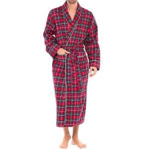 ADR Men's Lightweight Flannel Robe, Soft Cotton - 1 of 4