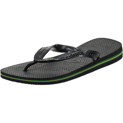 Havaianas brasil logo flip flops in grey