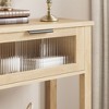Nasitip 43''Entryway Table, Wood Console Table with 2 Glass Drawers, 2 Tier Sofa Table with Storage for Living Room,Entryway - 3 of 4