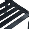Garden Bench Black Powder-coated Steel 47.2 in Long Durable - 4 of 4
