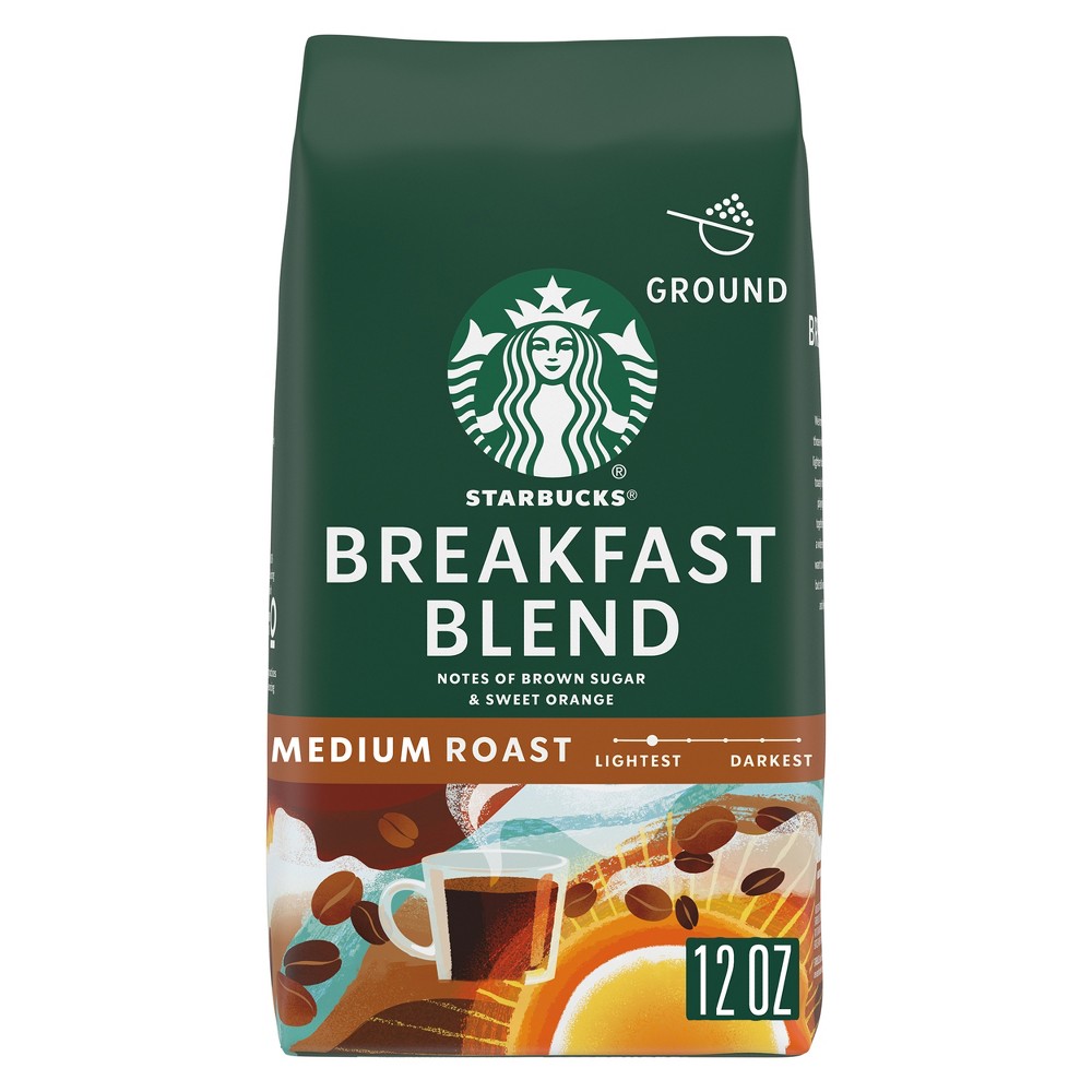 Photos - Coffee Starbucks Medium Roast Ground  — Breakfast Blend — 100 Arabica — 1 b 