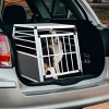 Wood Dog Crate Furniture with Hidden Food Bowl Drawer Indoor Dog Kennel End Table with Cushion for Small Dogs - LAOTIES - 2 of 4