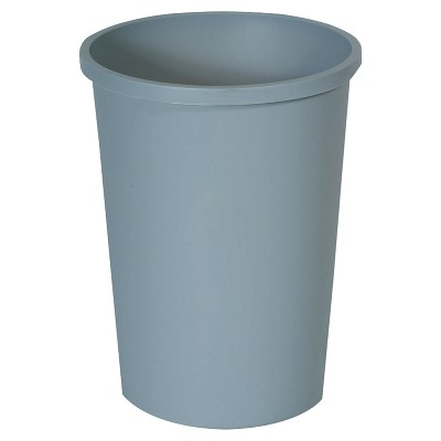 Rubbermaid Commercial Untouchable Waste Container Round Plastic 11gal Gray 2947GRA
