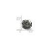 Black Bow Jewelry Sterling Silver & Marcasite Antiqued Flower Bead Charm - 2 of 3