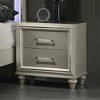 New Classic Furniture,Lumina Wood 2-Drawer Nightstand in Silver - 4 of 4