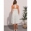 INSPIRE CHIC Women's Floral Halter Neck Sleeveless Lace Up Midi Summer Sundresses - 3 of 4