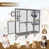 Kumasinova 61" Window Catio Enclosure for Indoor Cats,Expandable Outdoor Cat House with 3 Platforms,Hammock&3 Doors,All-Weather Cat Playpen with Perch - 2 of 4