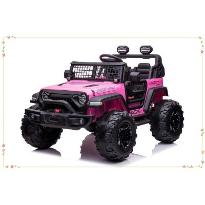 2 Seats Battery Powered Electric Truck, 24V Kids Ride on Car with 20inch Extra Wide Seat Gifts