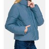 Women's Zip Up Turtleneck Puffer Jacket With Pockets - ZENANA - 3 of 4