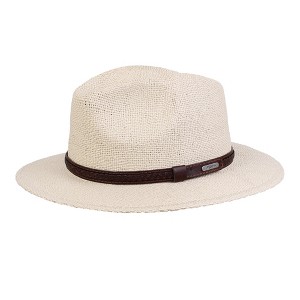 Wigens Men's Classic Wide Brim Hat with Leather Band - 1 of 2