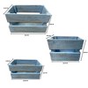 Essential Decor & Beyond 3-Piece Set Blue Washed Nested Albasia Wood Crates Storage Palette Boxes - 3 of 4