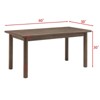 Infurnic Desks Rectangular Dining Table, Retro Kitchen Table, Wooden Dinner Room Table for Home Kitchen Restaurant, Brown, 60"*30"*30" - 4 of 4