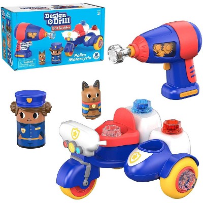 Educational Insights Design & Drill Bolt Buddies Police Motorcycle
