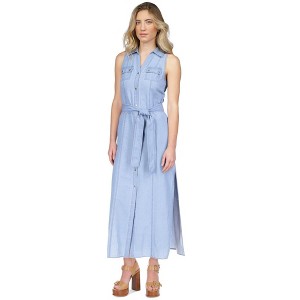 Michael Kors Womens Belted Sleeveless Maxi Dress - 1 of 1
