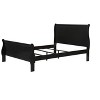 NicBex King Size Sleigh Bed Solid Wood Youth Bed with Headboard & Footboard, Low Profile Design, Black - 2 of 4