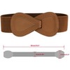 INSPIRE CHIC Women's Interlock 8-shaped Faux Leather Buckle Elastic Belt 1 Pc - 3 of 4
