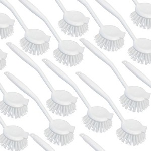 Lola Products Dish Brush w/Scraper, Durable Fiber Non-Scratch Bristles, Ergonomic Non-Slip Grip Handle, for Baked-on & Caked-on Messes, 144 Pack - 1 of 4