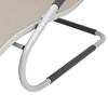 vidaXL Sun Lounger with Pillow Aluminum and Textilene Cream - 4 of 4