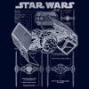 Mens Star Wars TIE Fighter Schematic Lightweight Hoodie - 2 of 4