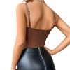 Clearlove Womens Lace Bustier Corset Tops Mesh Shapewear Sexy Going Out Party Club Camisole Buckle Bodysuit - 2 of 4