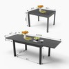 NicBex Dining Table 35"- 71" Aluminum Patio Extendable Gray Dining Room Table for Dining Room - 2 of 4