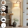 GTCLIGHTING Floor Lamp for Living Room - 69" Rustic Tall Lamp with 3 Color Temperatures- Resin Reading Standing Lamps for Bedroom Office Classroom - 2 of 4