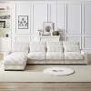 TiramisuBest 87" No-Assembly Oversized Sectional Chaise, Plush Reclining Sofa Bed for Indoor Living Room & Bedroom-Beige - 3 of 4
